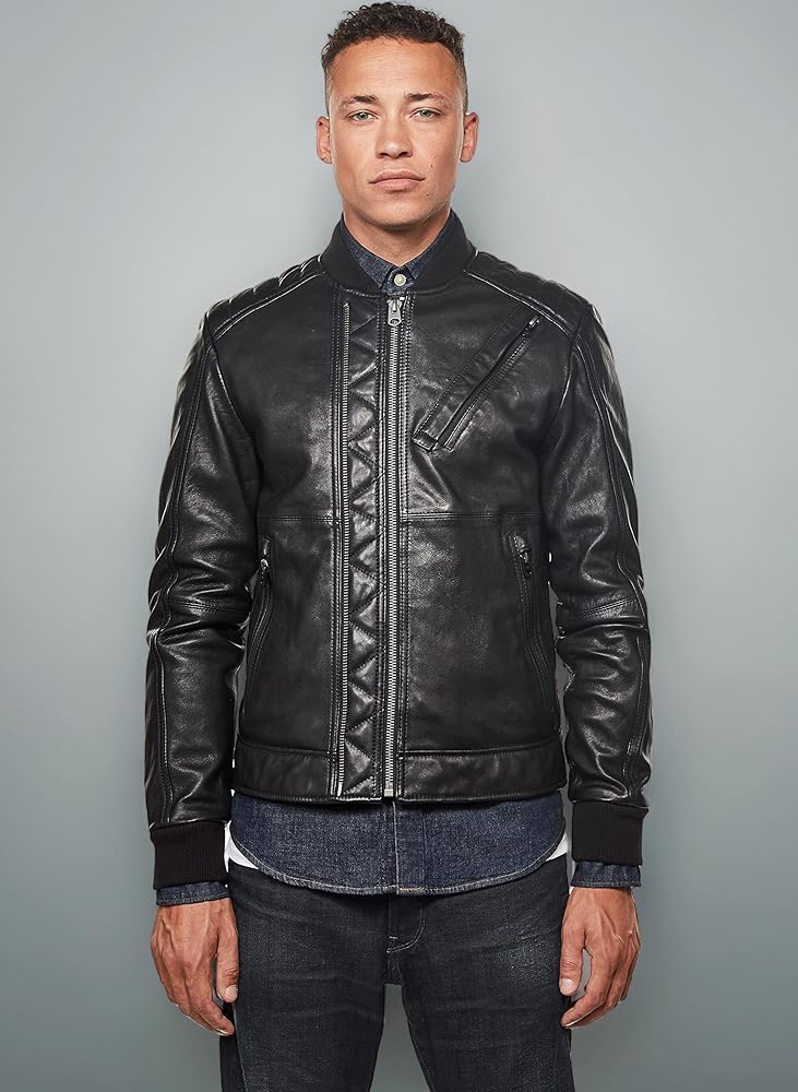 G-STAR RAW 黒 レザージャケット XL Biker Leather Jacket | ブラック | G-STAR® JP